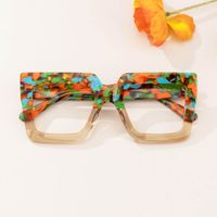 Charisse - Square Two-tone Floral Eyeglasses | Vooglam On Model