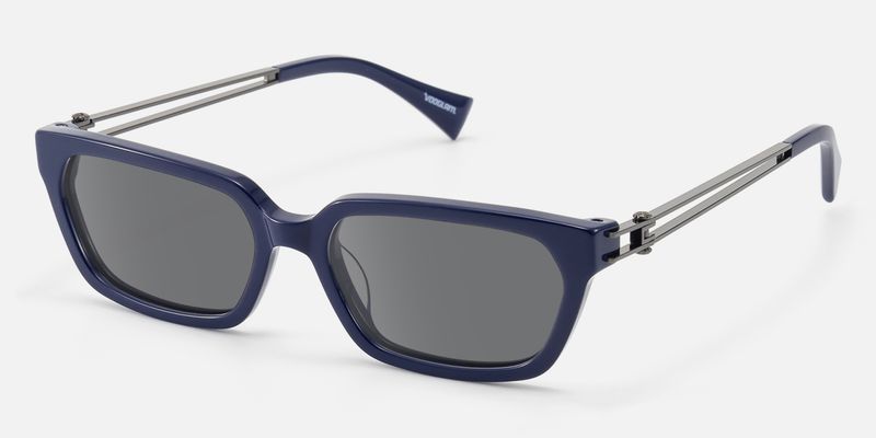 Scarpa - Bold Blue Double Wire Sunglasses by Vooglam