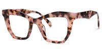 Libby - Butterfly Black Eyeglasses | Vooglam Front View