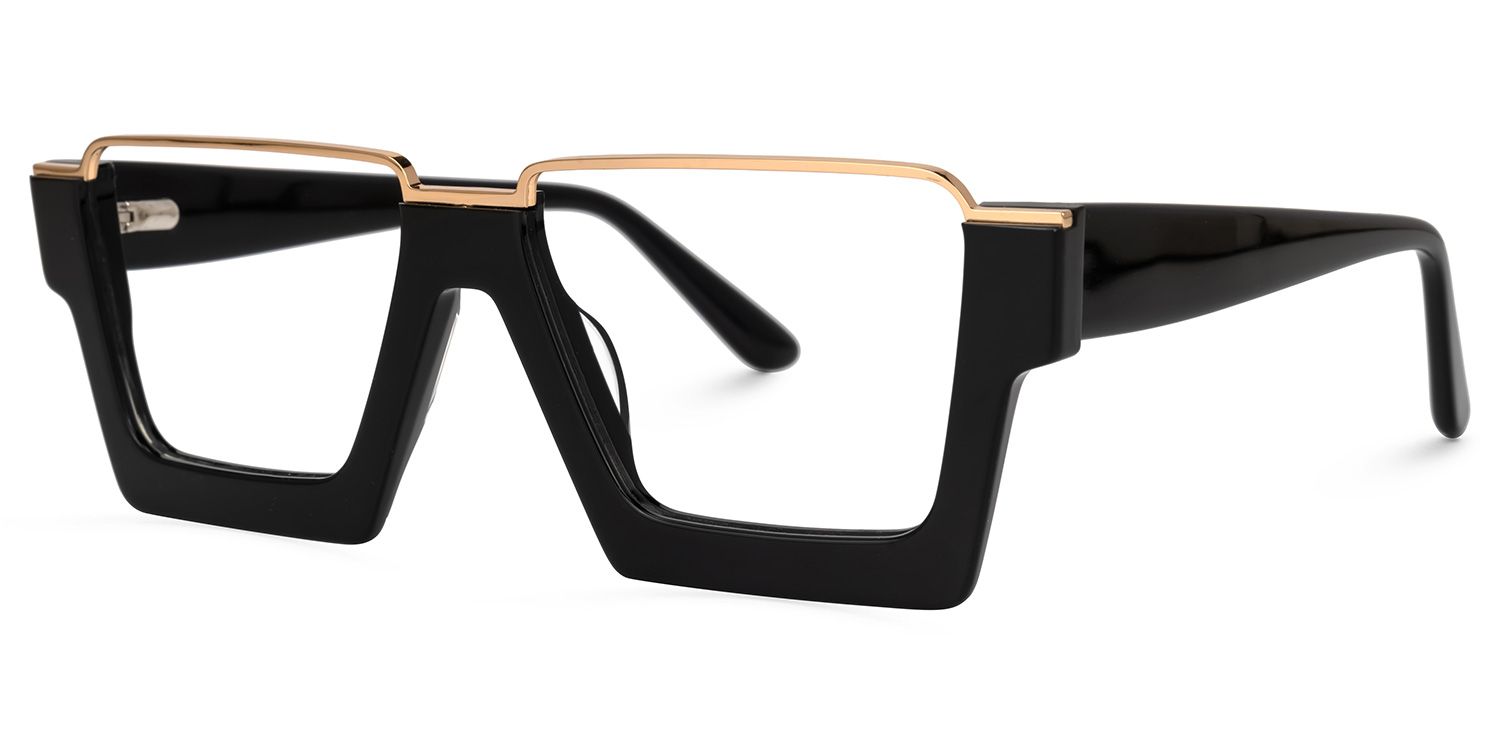 Dardhan - Rectangle Black Eyeglasses from Vooglam. A fashionable frame with great quality and an affordable price.