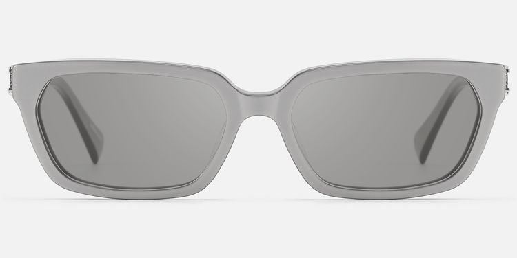 Scarpa - Pearlescent Silver Double Wire Sunglasses by Vooglam