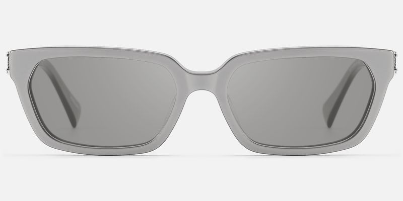 Scarpa - Pearlescent Silver Double Wire Sunglasses by Vooglam