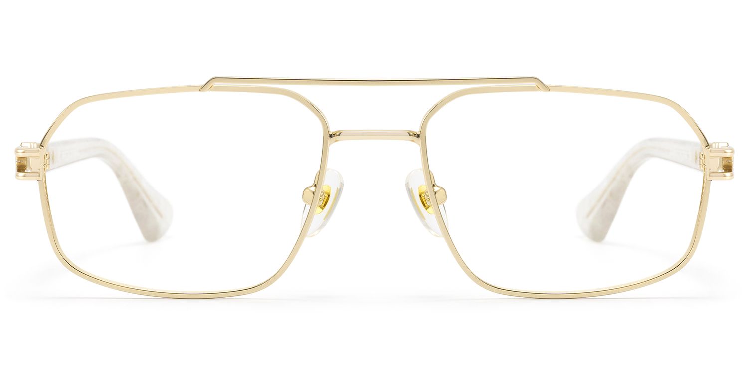 Lacey - Iconic Thin Aviator Gold Eyeglasses by Vooglam Product Details 1
