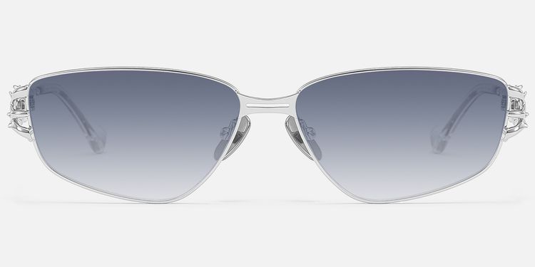 Spine - Silver Thorn Geometric Sunglasses by Vooglam