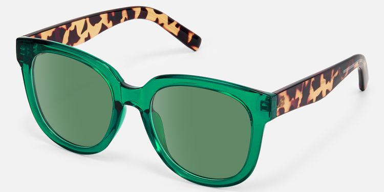 Vernetta - Green Tortoise Transparent Shades by Vooglam