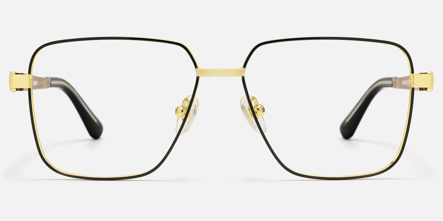 Griot - Square Black Eyeglasses by Vooglam - Angle View