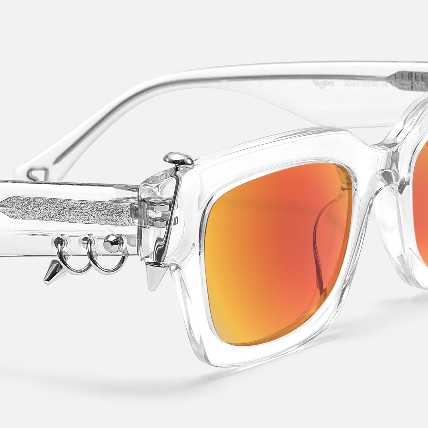 Sabrina - Gothic Clear Mirror Sunglasses by Vooglam - Design Details