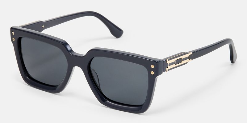 Cavalier - Rectangle Grey Sunglasses by Vooglam