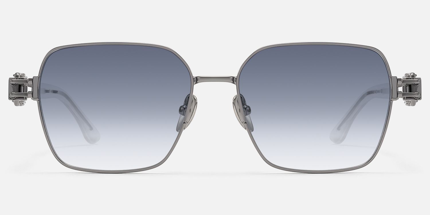 The Architect - Gunmetal Gradient Gray Sunglasses by Vooglam - Angle View