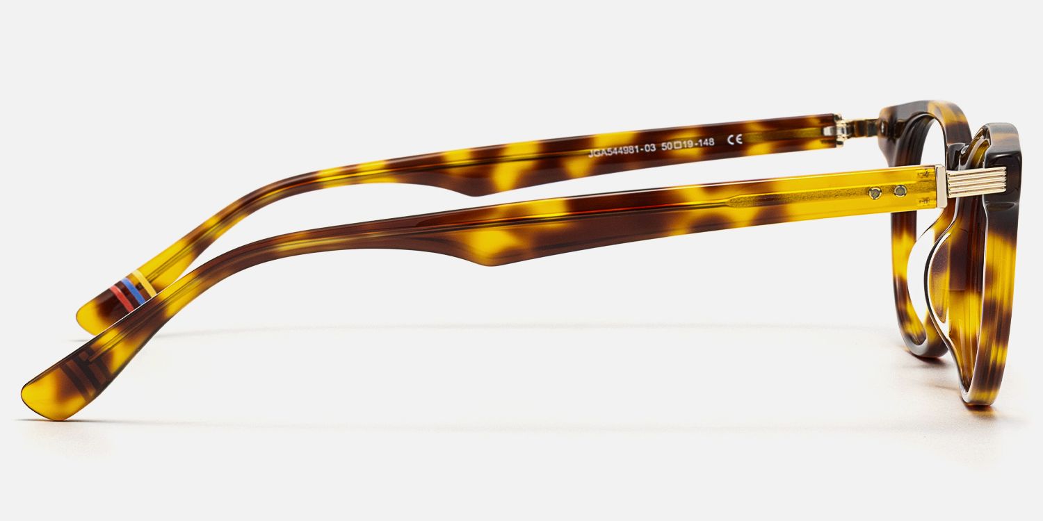 Vintel - Rectangle Tortoise Eyeglasses by Vooglam - Side View