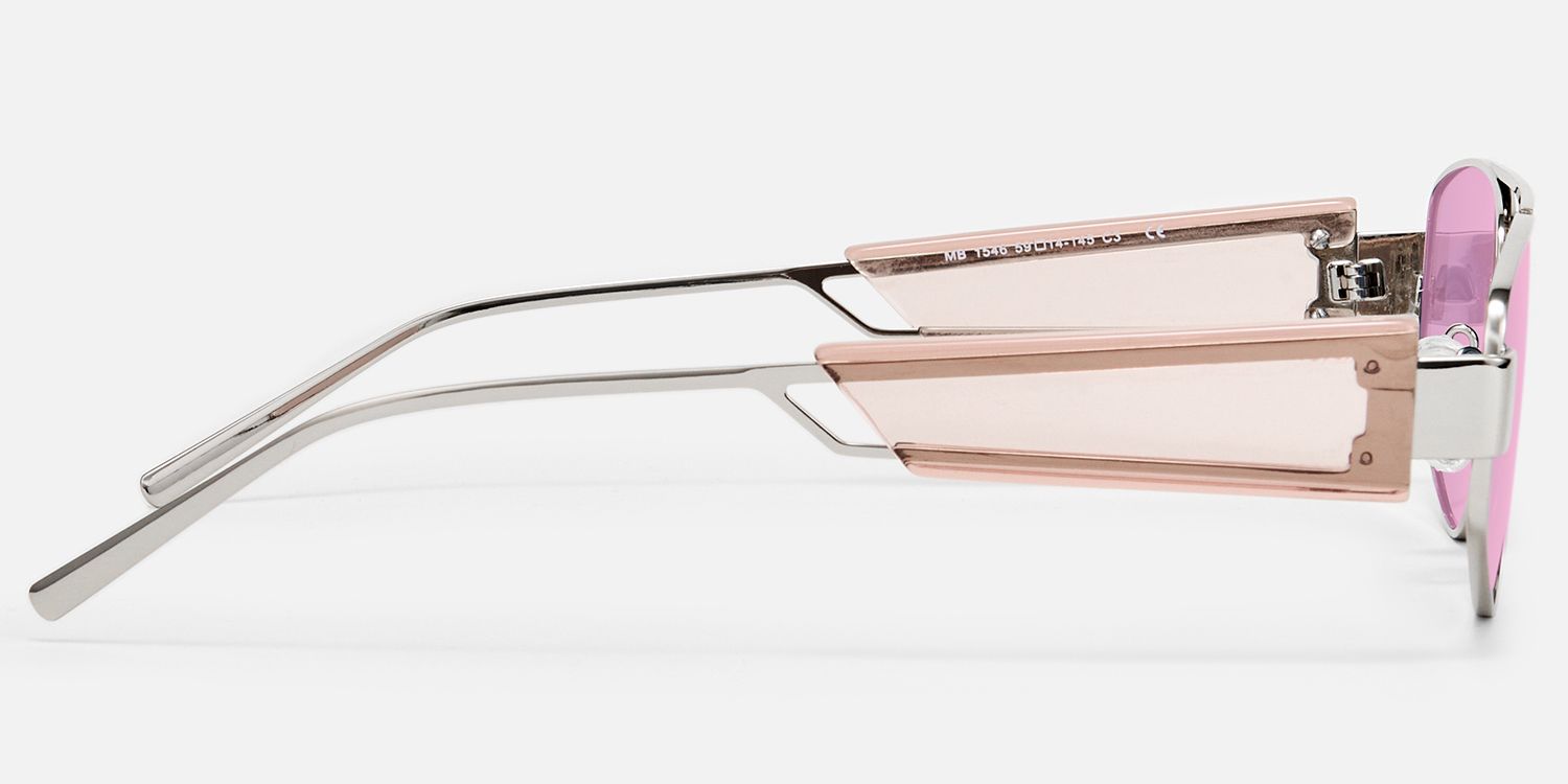 Orbit - Aviator Silver Sunglasses by Vooglam - Side View