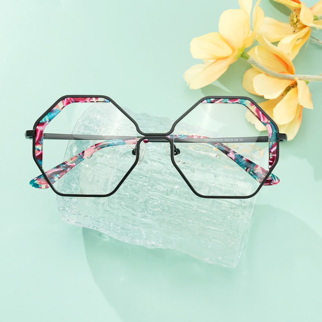 Scotto - Geometric Floral Eyeglasses - 6