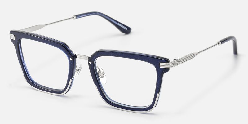 Kassel - Rectangle Blue Eyeglasses