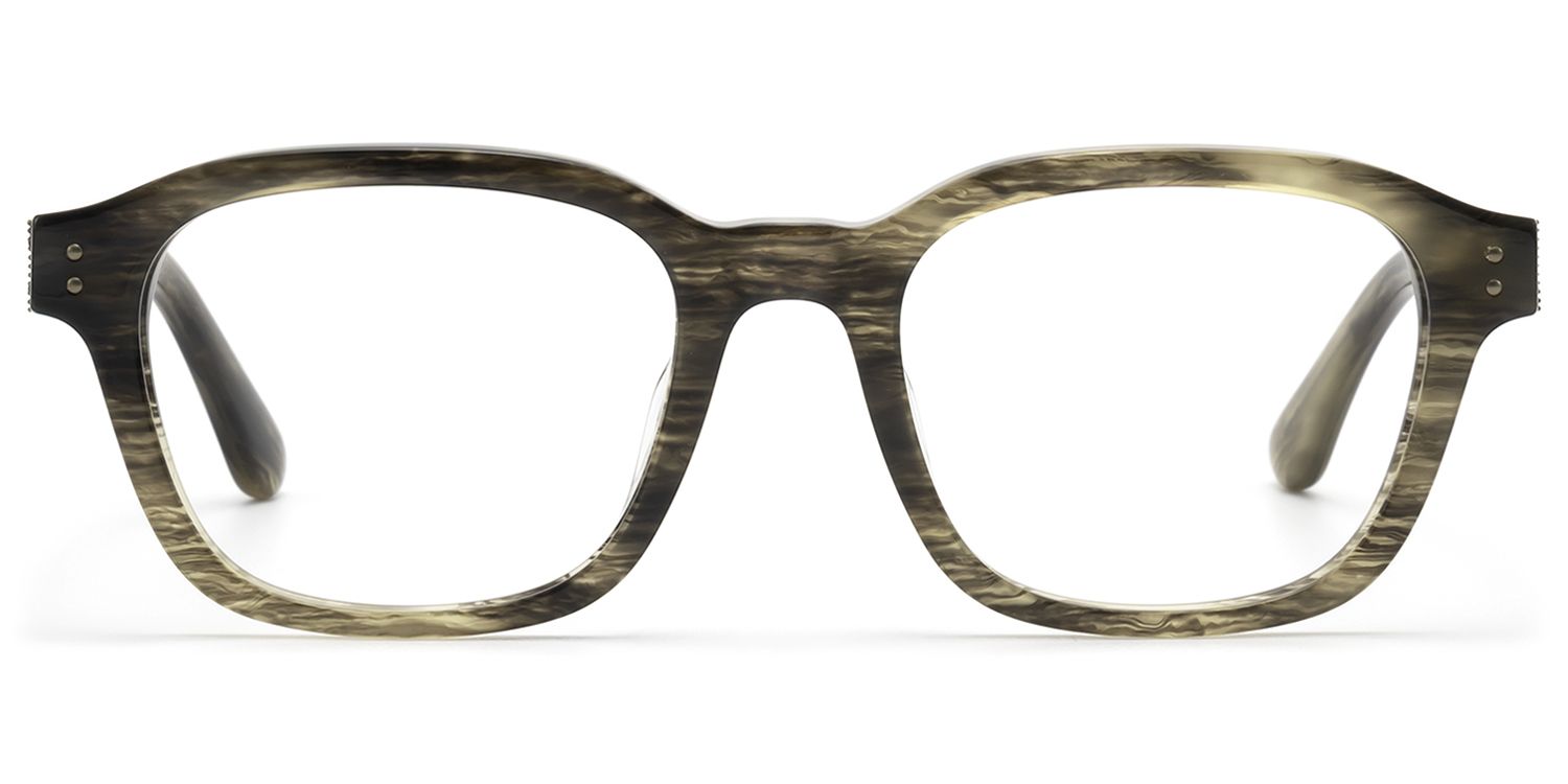 Rainier - Clear Brown Horn Rim Zipper Glasses by Vooglam Product Details 1