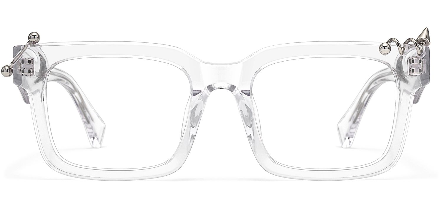Spike - Rectangle Transparent Eyeglasses by Vooglam Product Details 1