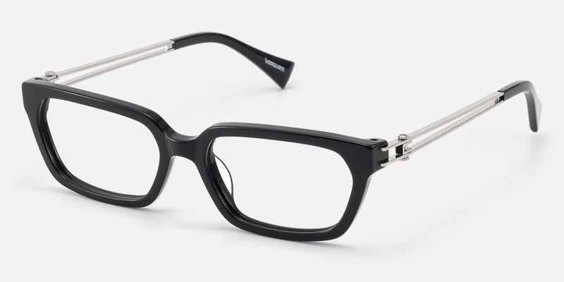 Scarpa - Black Double Wire Acetate Glasses by Vooglam