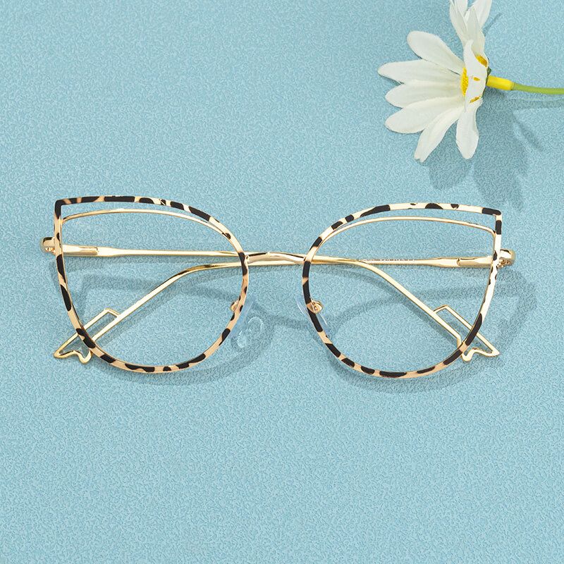 model wearing Pearline - Cat Eye Tortoise Eyeglasses 1