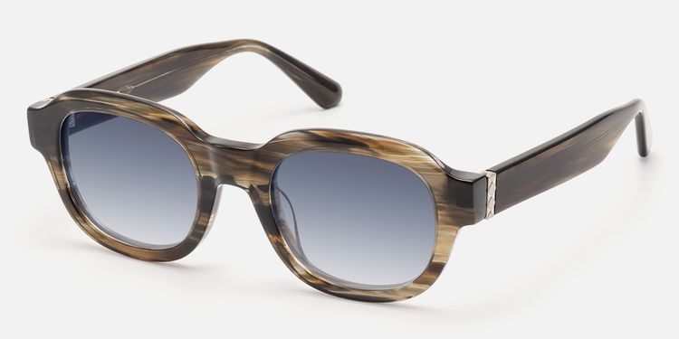 Eerie - Wood Grain Blue Gray Gradient Shades by Vooglam