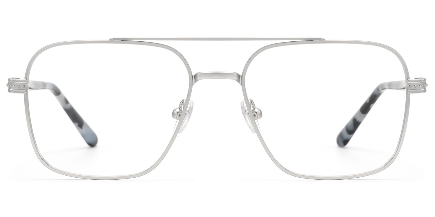 Kovar - Silver Double Bridge Metal Aviator by Vooglam Product Details 1