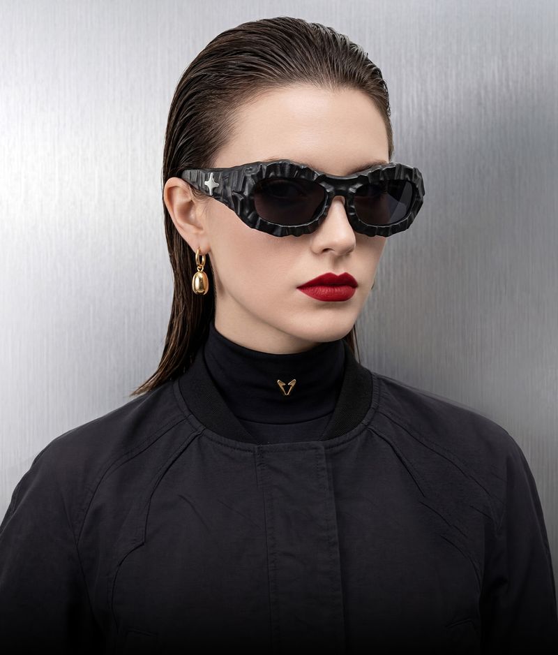 Lizzy - Geometric Gold Eyeglasses