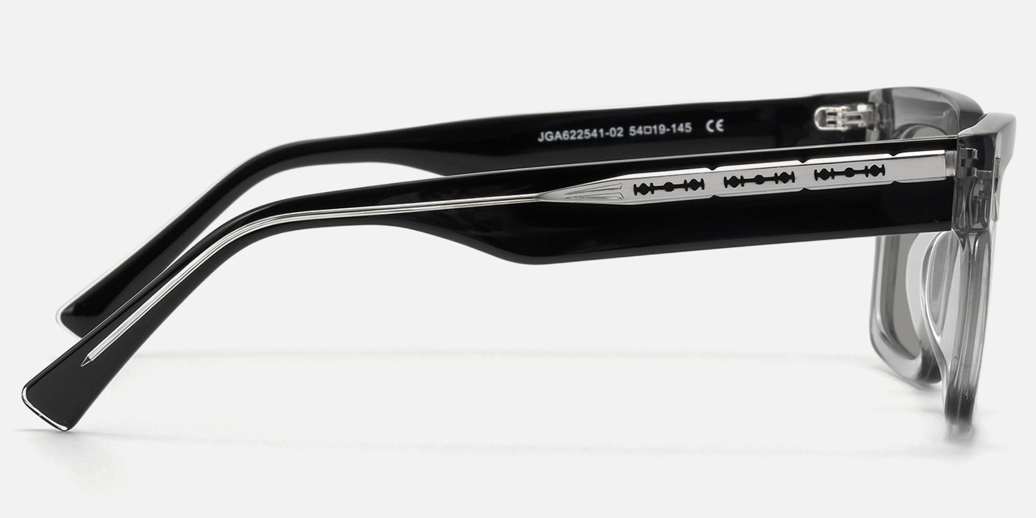 Razor - Transparent Grey Tinted Sunglasses by Vooglam - Side View