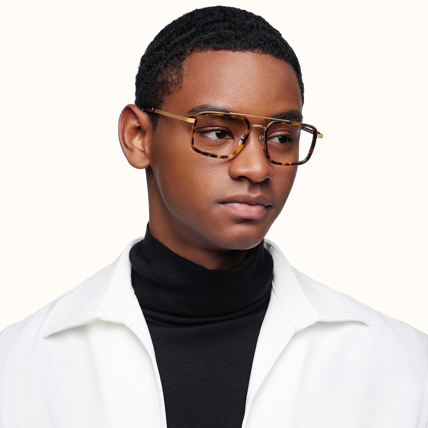 Navigator - Aviator Tortoise Eyeglasses by Vooglam - Lifestyle Look