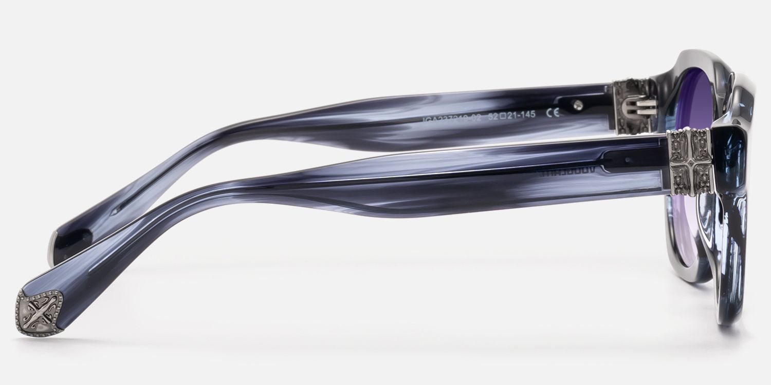 Vernon - Dark Blue Fluid Texture Gradient Shades by Vooglam - Side View