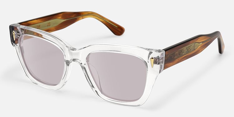 Asante - Crystal Brown Tinted Sunglasses by Vooglam