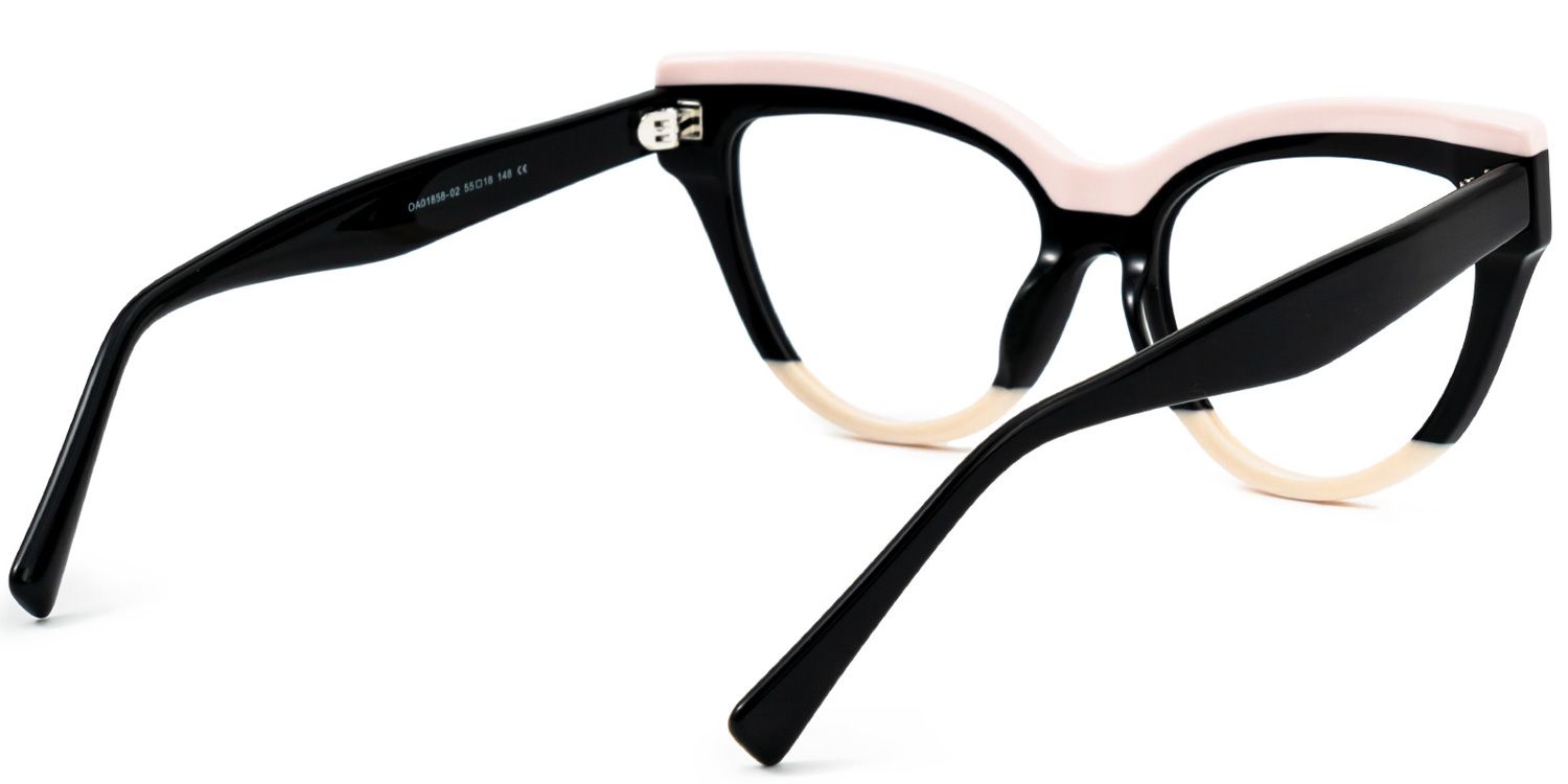 Dalila - Cat Eye Black Eyeglasses | Vooglam Side View