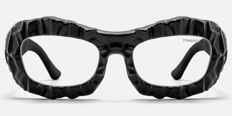 The Geologist - Bold Black Stone Texture Glasses by Vooglam