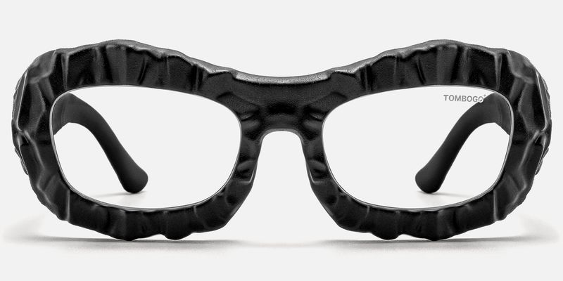 The Geologist - Bold Black Stone Texture Glasses by Vooglam