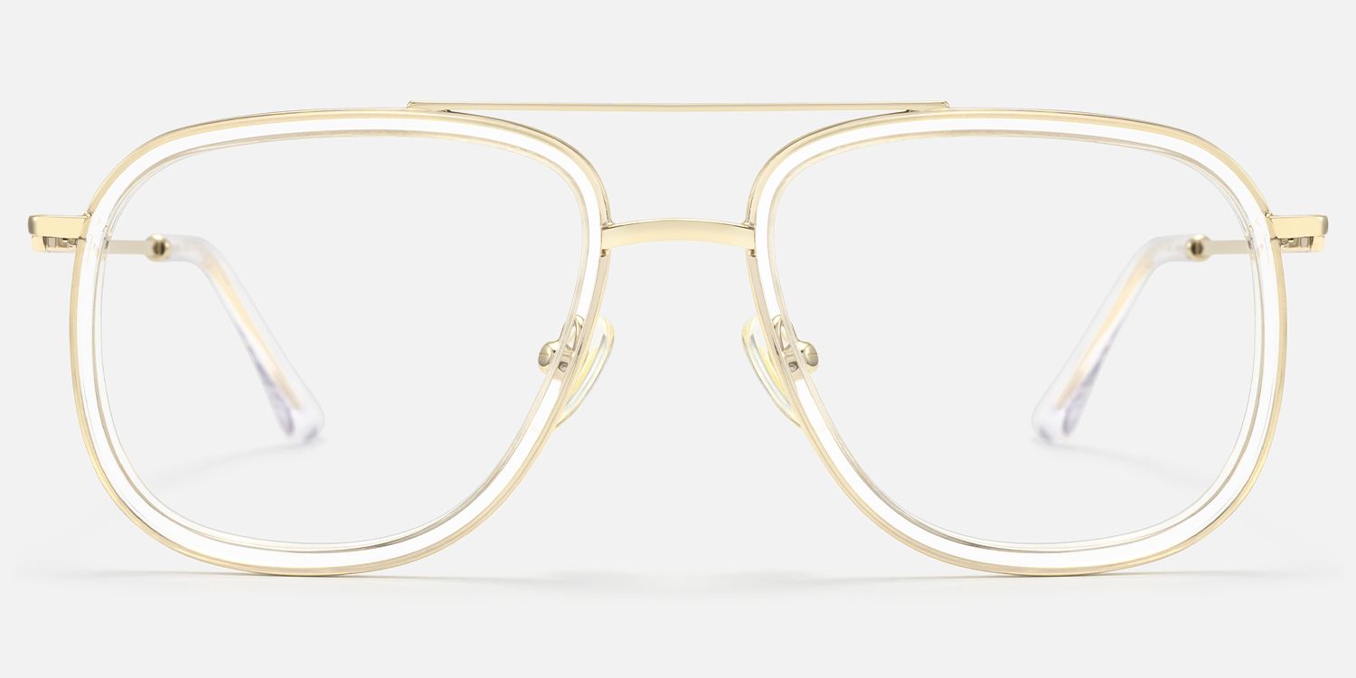 Breeze - Aviator Transparent Eyeglasses by Vooglam - Angle View