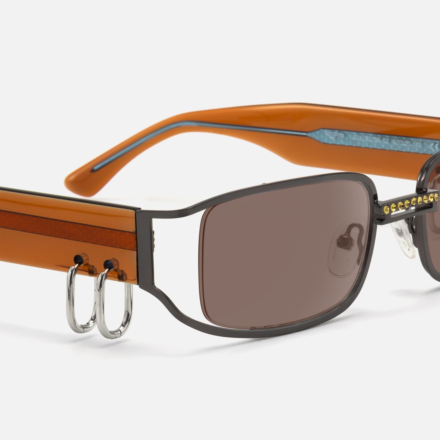 Riff - Huggie Deco Narrow Rectangle Sunglasses by Vooglam - Design Details
