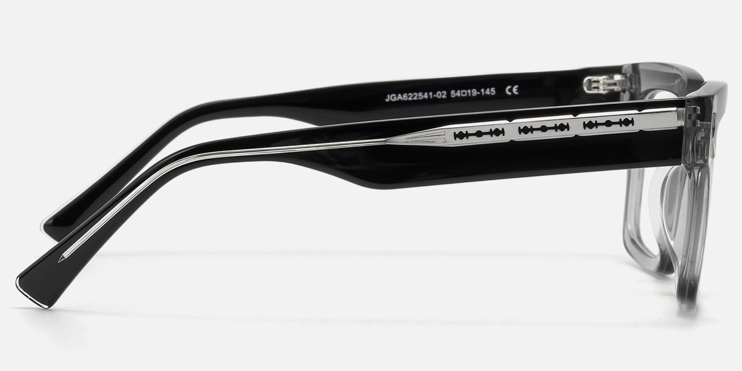 Razor - Transparent Grey Two Tone Glasses by Vooglam - Side View