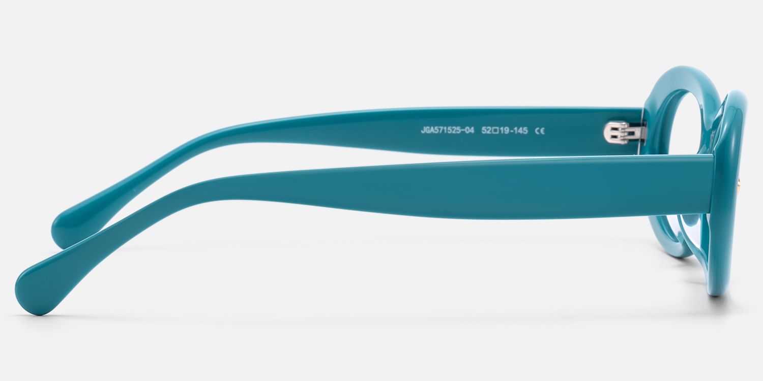 Vexa - Vibrant Blue Thick Acetate Frames by Vooglam - Side View