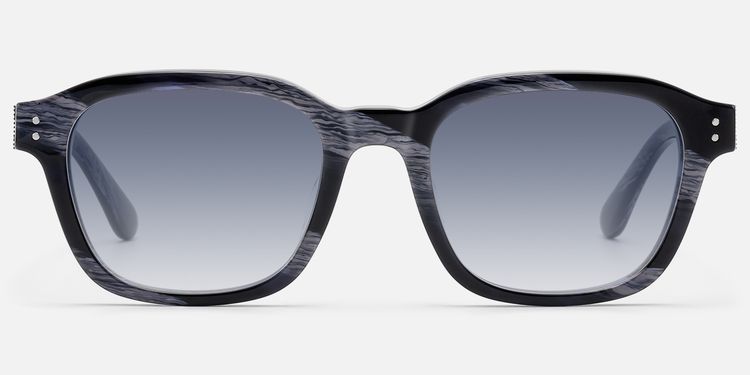 Rainier - Dark Blue Horn Gradient Lens Shades by Vooglam