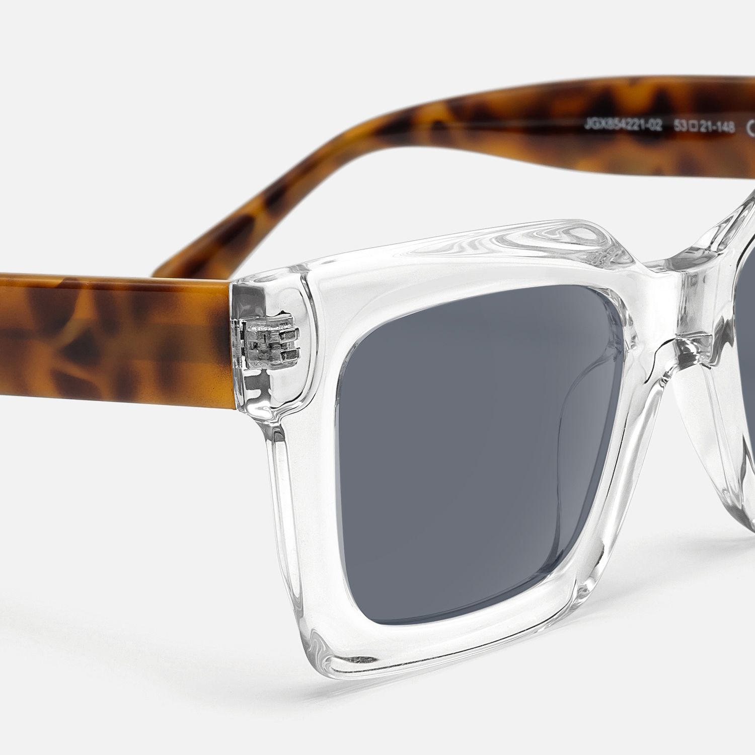 Pacheco - Two Tone Oversized Clear Square Shades by Vooglam - Design Details