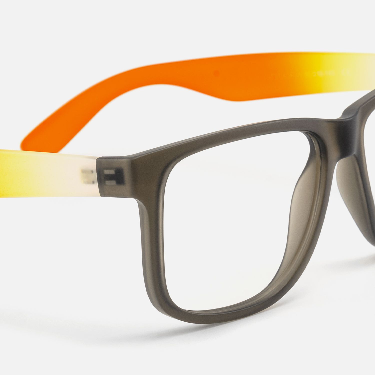 Sync - Rectangle Gray Eyeglasses by Vooglam - Design Details