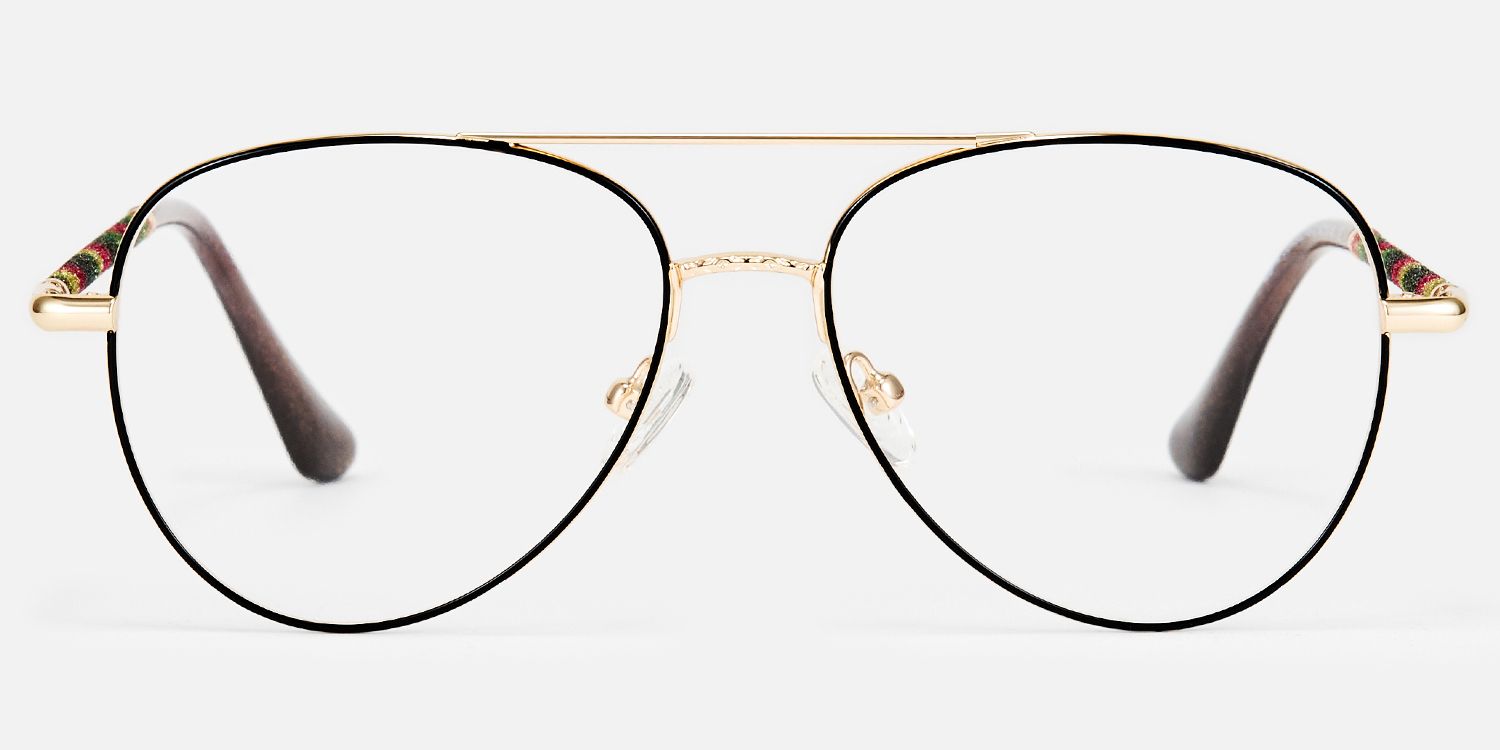 Joni - Aviator Two-tone Eyeglasses by Vooglam - Angle View