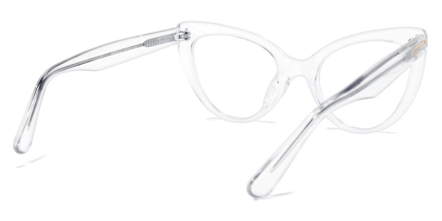 Veromca - Cat Eye Crystal Clear Eyeglasses - 3