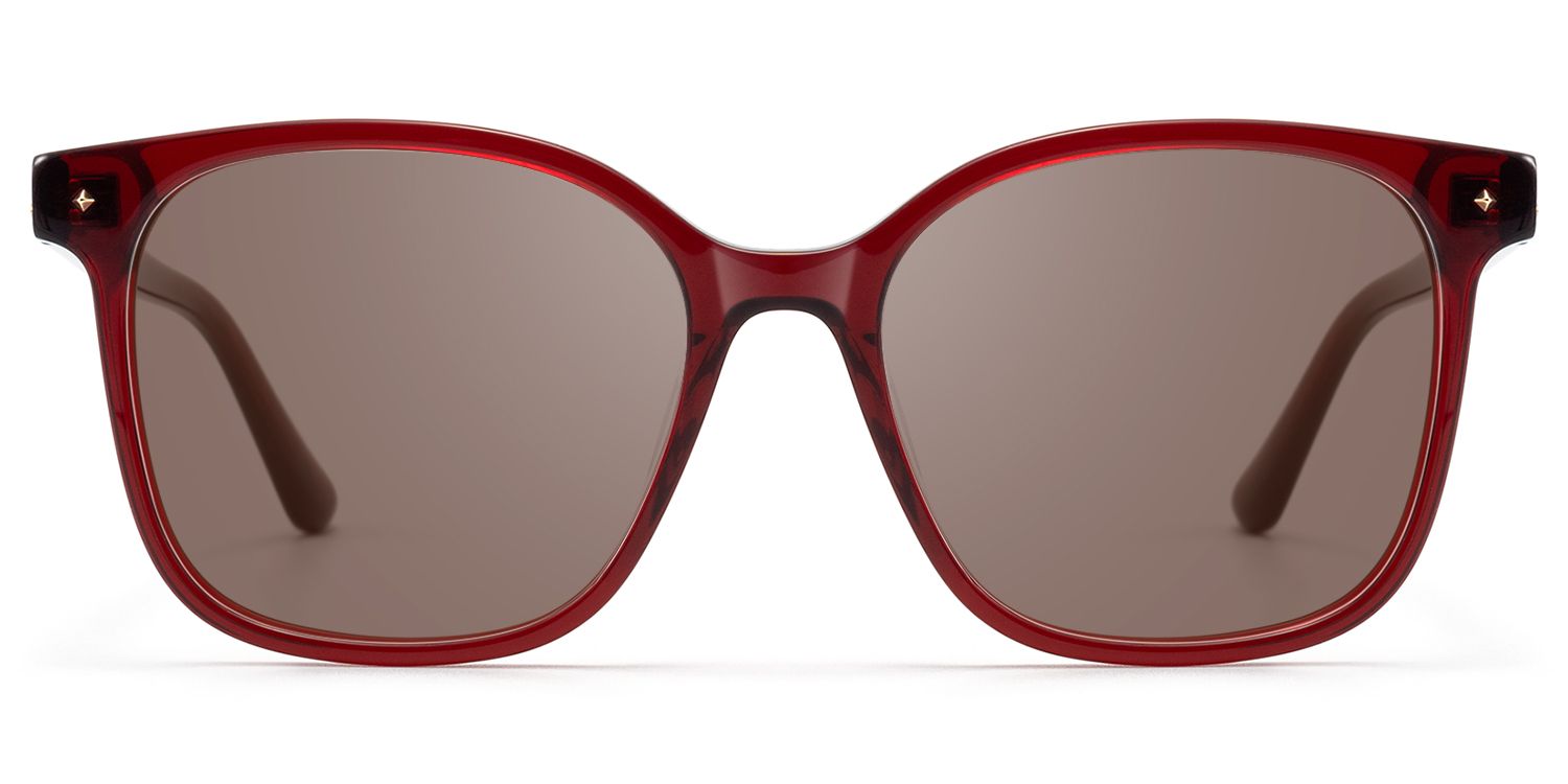 Spacek - Classic Square Red Tinted Sunglasses by Vooglam Product Details 1