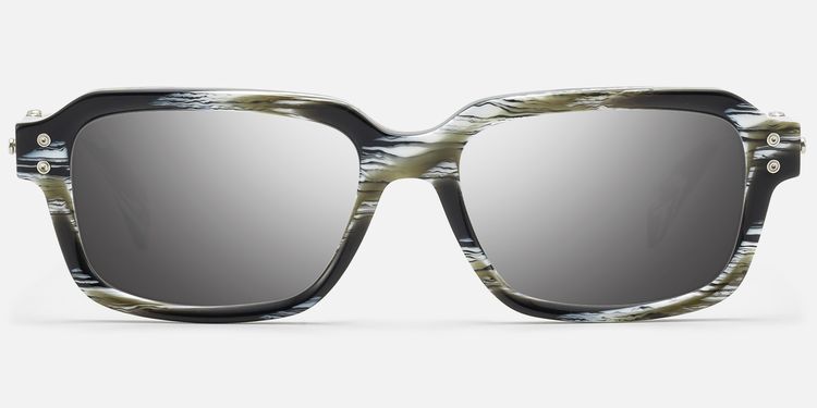 Anacortes - Silver Mirrored Horn Rim Guitar Shades by Vooglam
