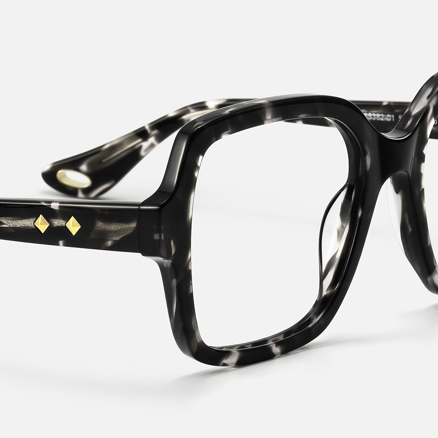 Meridian - Statement Square Black Eyeglasses by Vooglam - Design Details