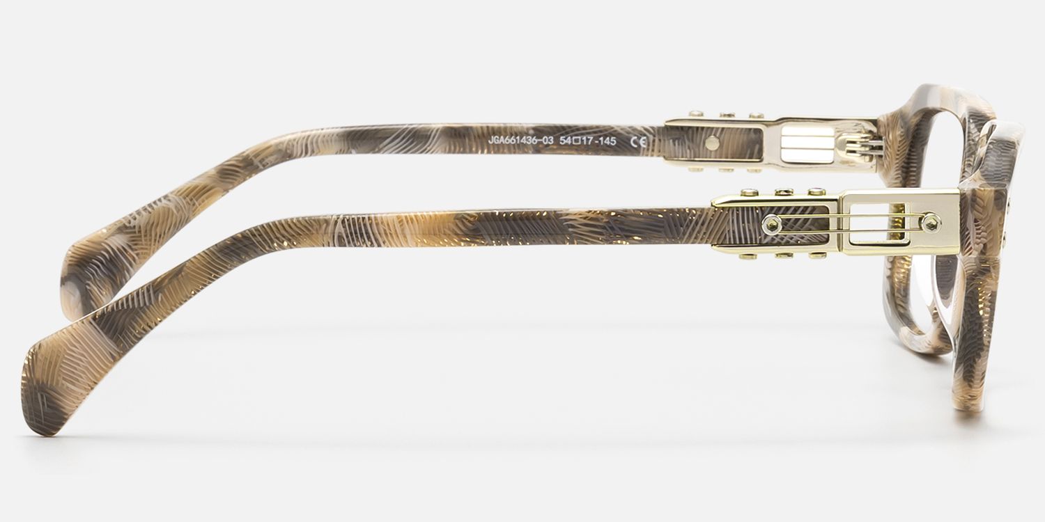 Anacortes - Light Brown Pattern Guitar Glasses by Vooglam - Side View