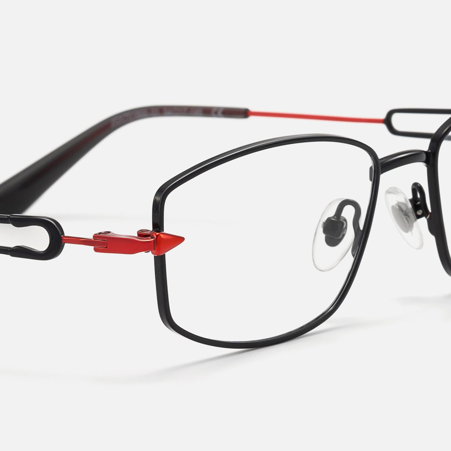 Bladework - Black Red Ultralight Safety Pin Frames by Vooglam - Design Details