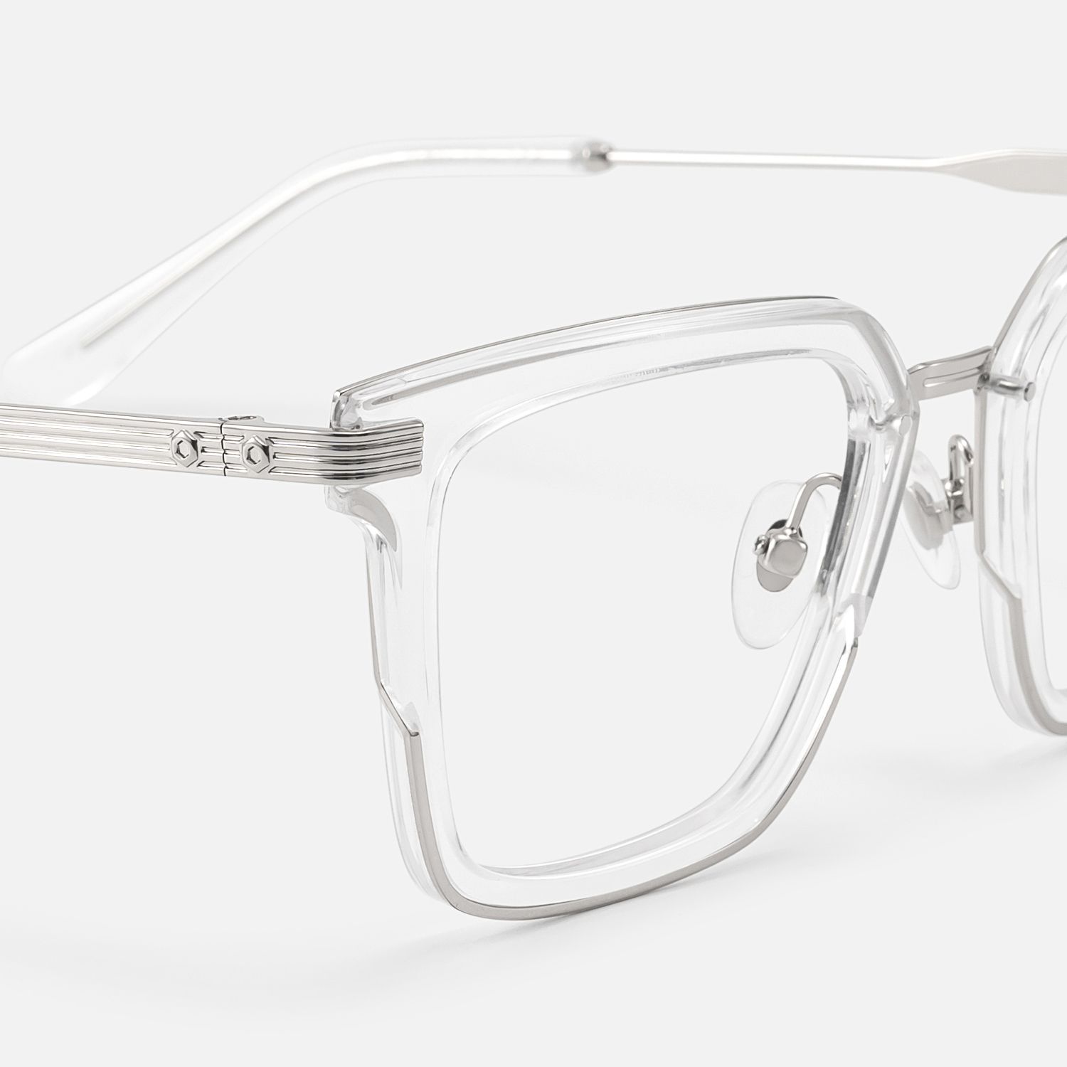 Kassel - Lightweight Clear Square Mixed Glasses by Vooglam - Design Details
