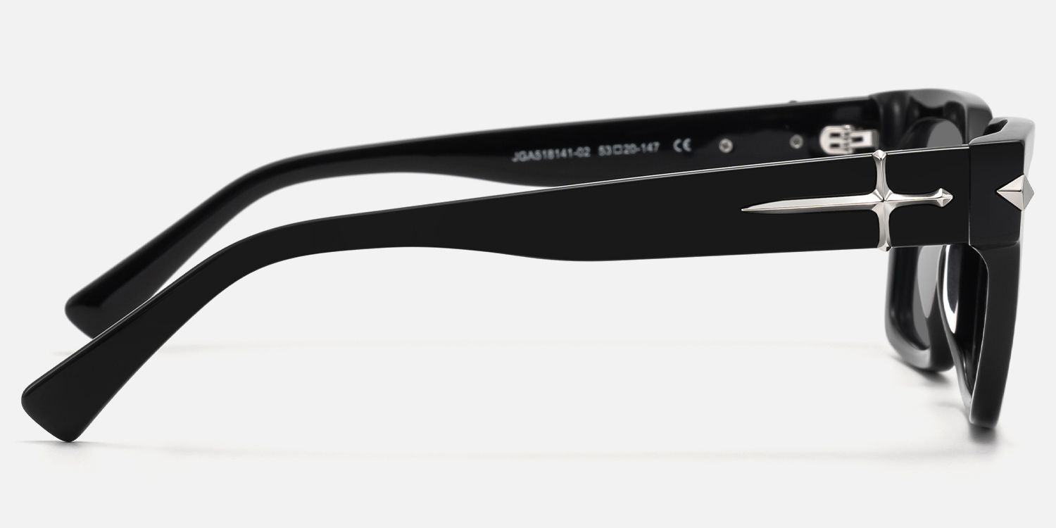 Covenant - Thick Acetate Sword Sunglasses by Vooglam - Side View