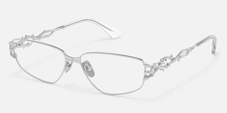 Spine - Silver Spine Deco Gothic Eyewear by Vooglam