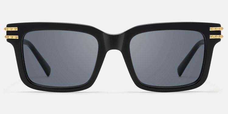 Anansi - Oversized Black and Gold Sunglasses by Vooglam