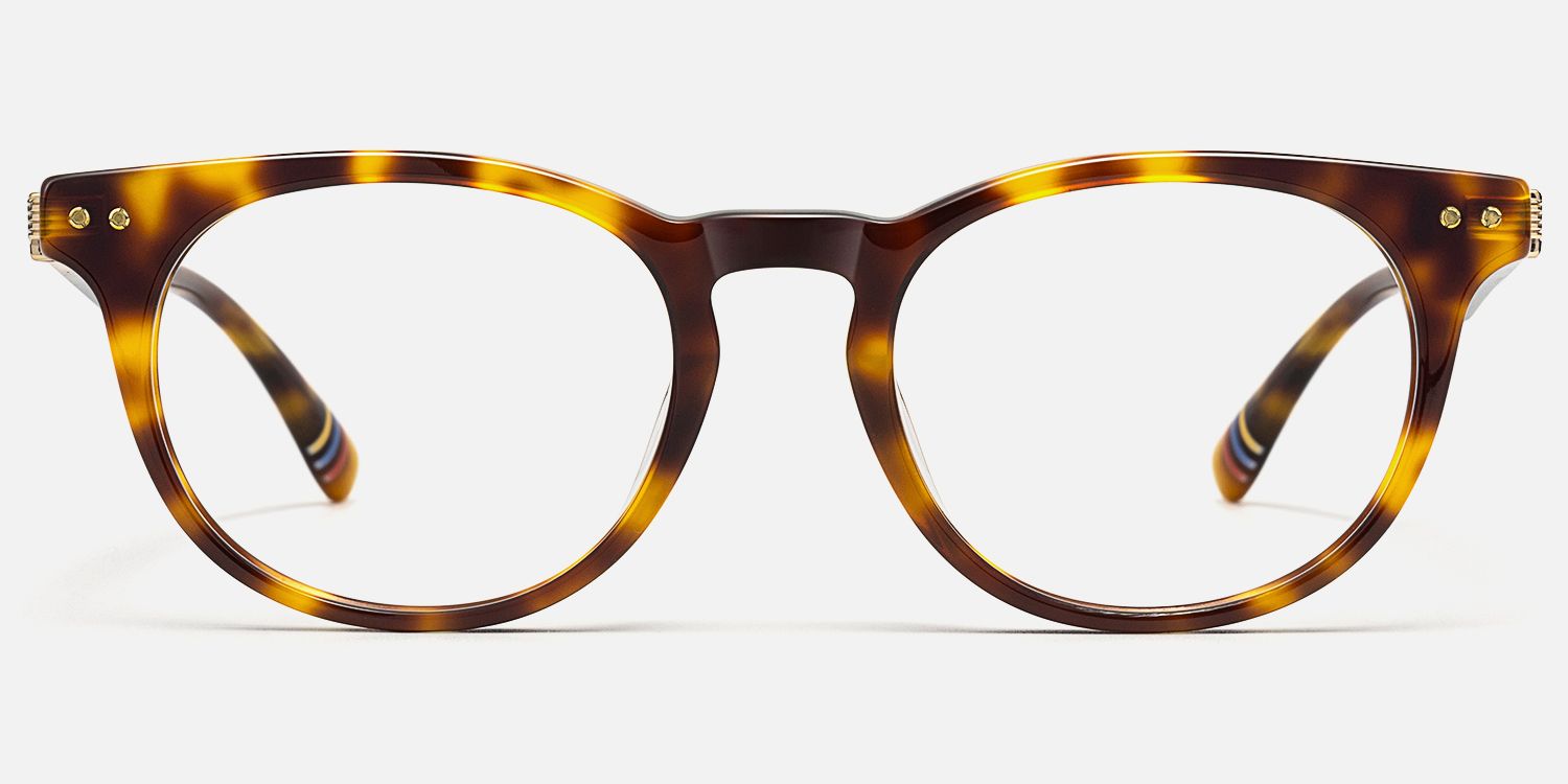 Vintel - Rectangle Tortoise Eyeglasses by Vooglam - Angle View